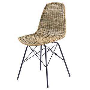 Table et chaises de jardin 8 personnes en bois et résine tressée - tiptur