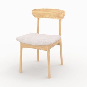 Table et chaises en bois clair 6 personnes - eddy