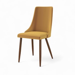 Pack 4 chaises en velours bleu et jaune - vinni