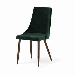 Pack 4 chaises en velours jaune et vert - vinni