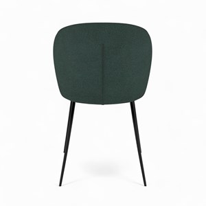 Pack 4 chaises en tissu bouclé jaune et vert - groom