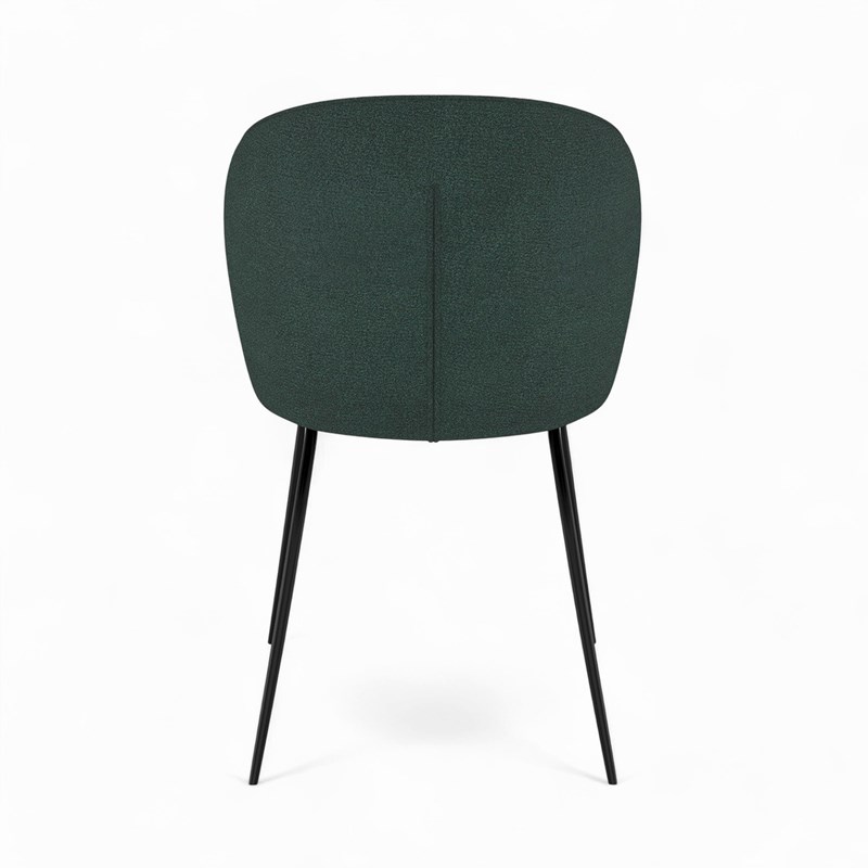 Pack 4 chaises en tissu bouclé jaune et vert - groom