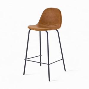 Pack 4 chaises pour îlot central camel et grises&nbsp;noires 65 cm - henrik