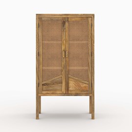 Ensemble commode et armoire en bois - tiki