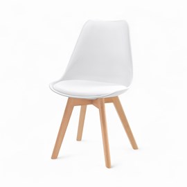 Pack 4 chaises gris clair et blanches - skandi