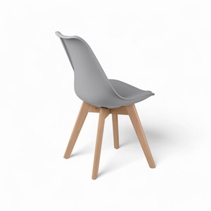 Pack 4 chaises gris clair et blanches - skandi