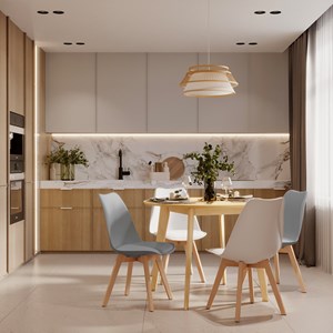 Pack 4 chaises gris clair et blanches - skandi