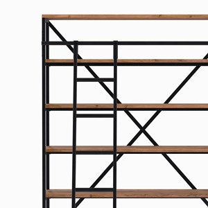 Ensemble de 2 bibliothèques en bois et métal - kasi