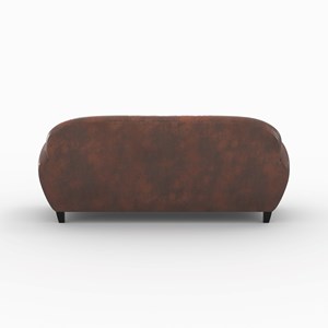 Ensemble canapé et fauteuil marron vieilli 4 places - club