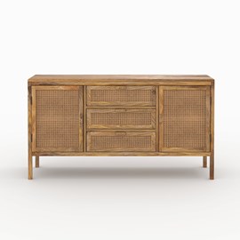 Ensemble buffet et meuble tv en bois - tiki