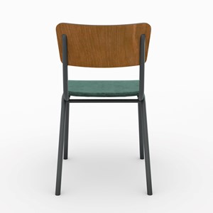 Pack 4 chaises en velours bleu et vert - nico