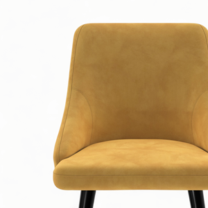 Pack 4 chaises de bar en velours orange et jaune 78 cm - aristote