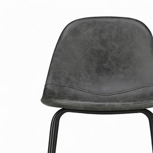 Pack 4 chaises pour îlot central taupe et gris&nbsp;noir 65 cm - henrik