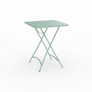 Table et chaises de jardin 2 personnes en métal vert - yumi