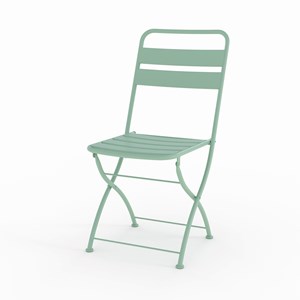 Table et chaises de jardin pliantes 4 personnes en métal vert - yumi