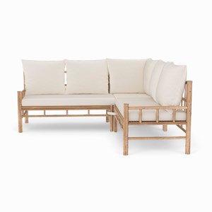 Salon de jardin 5 personnes en bambou - vadella