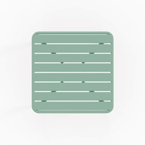 Table et chaises de jardin en métal vert 2 personnes - yumi