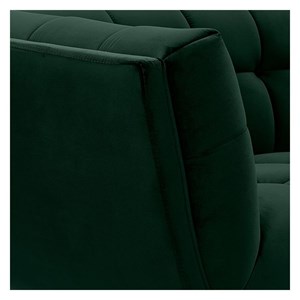 Ensemble canapé et fauteuil en velours vert 4 places - mona