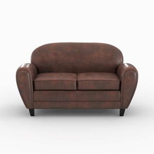 Ensemble canapé et fauteuil marron 3 places - club - club