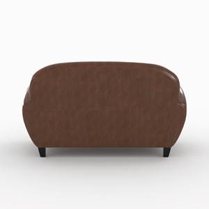 Ensemble canapé et fauteuil marron foncé 3 places - club - club