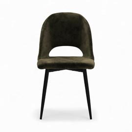 Pack 2 chaises et 2 chaises de bar 65 cm en velours vert - pénélope