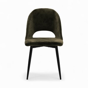 Pack 2 chaises et 2 chaises de bar 65 cm en velours vert - pénélope