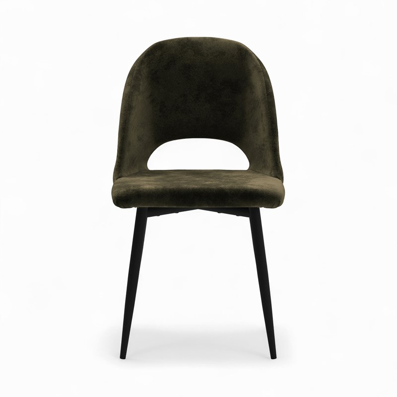 Pack 2 chaises et 2 chaises de bar 65 cm en velours vert - pénélope