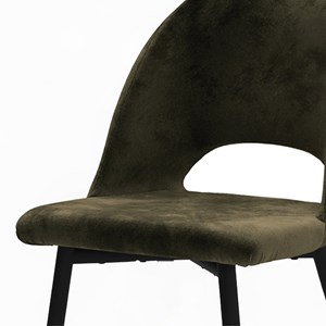 Pack 2 chaises et 2 chaises de bar 65 cm en velours vert - pénélope