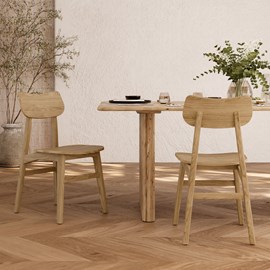 Lot de 2 chaises en bois massif de mindi - kawi