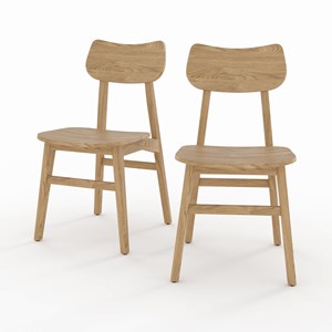 Lot de 2 chaises en bois massif de mindi - kawi