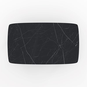 Table basse de jardin en verre effet marbre - wilo