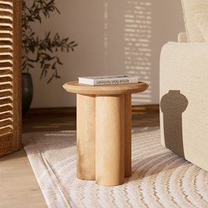 Table d'appoint en bois de manguier d40 cm - sacha