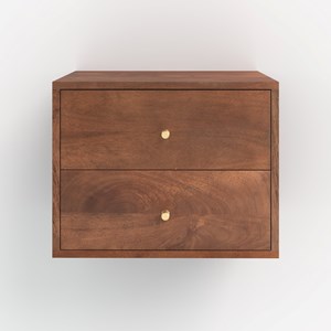 Table de chevet suspendue en bois de manguier - oréa