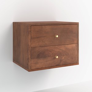 Table de chevet suspendue en bois de manguier - oréa