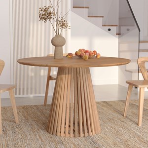 Table ronde en bois d'acacia 4 personnes - képès
