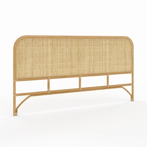 Tête de lit 180 cm en rotin naturel - grace