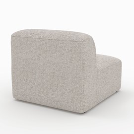 Chauffeuse pour canapé modulable en tissu beige - hestia