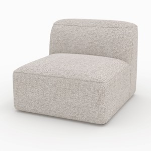 Chauffeuse pour canapé modulable en tissu beige - hestia