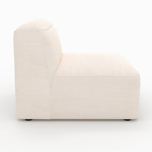 Chauffeuse pour canapé modulable en velours blanc cassé - mina