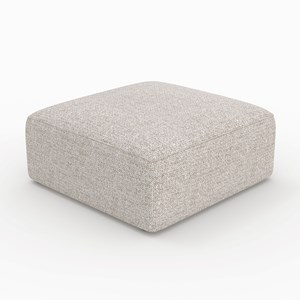 Pouf carré pour canapé modulable en tissu beige - hestia