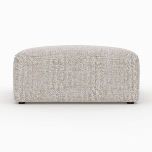 Pouf carré pour canapé modulable en tissu beige - hestia