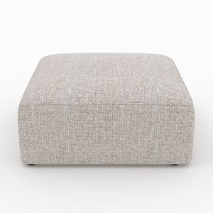 Pouf carré pour canapé modulable en tissu beige - hestia