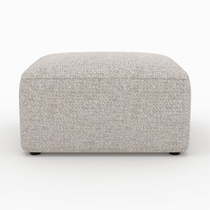 Pouf rectangulaire pour canapé modulable en tissu beige - hestia