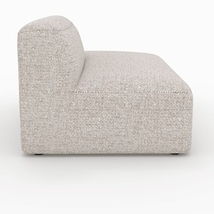 Méridienne dossier à gauche pour canapé modulable en tissu beige - hestia