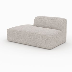 Méridienne dossier à droite pour canapé modulable en tissu beige - hestia