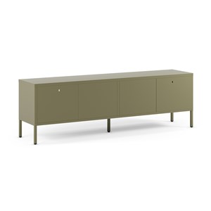 Meuble tv en métal vert kaki 2 portes, 160 cm - latem