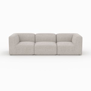 Canapé modulable en tissu beige 3 places - hestia