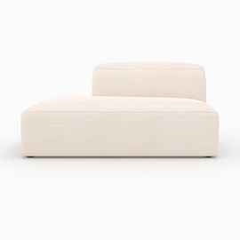 Canapé d'angle droit modulable en velours côtelé 4 places - mina