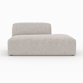 Canapé d'angle gauche modulable en tissu beige - hestia
