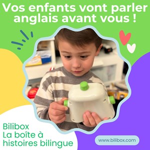 Boîte à Histoires pour Enfant Bilibox -Conteuse d'Eveil aux Langues de 0 à 8 Ans